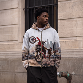 WHEELIE TAPESTRY HOODIE