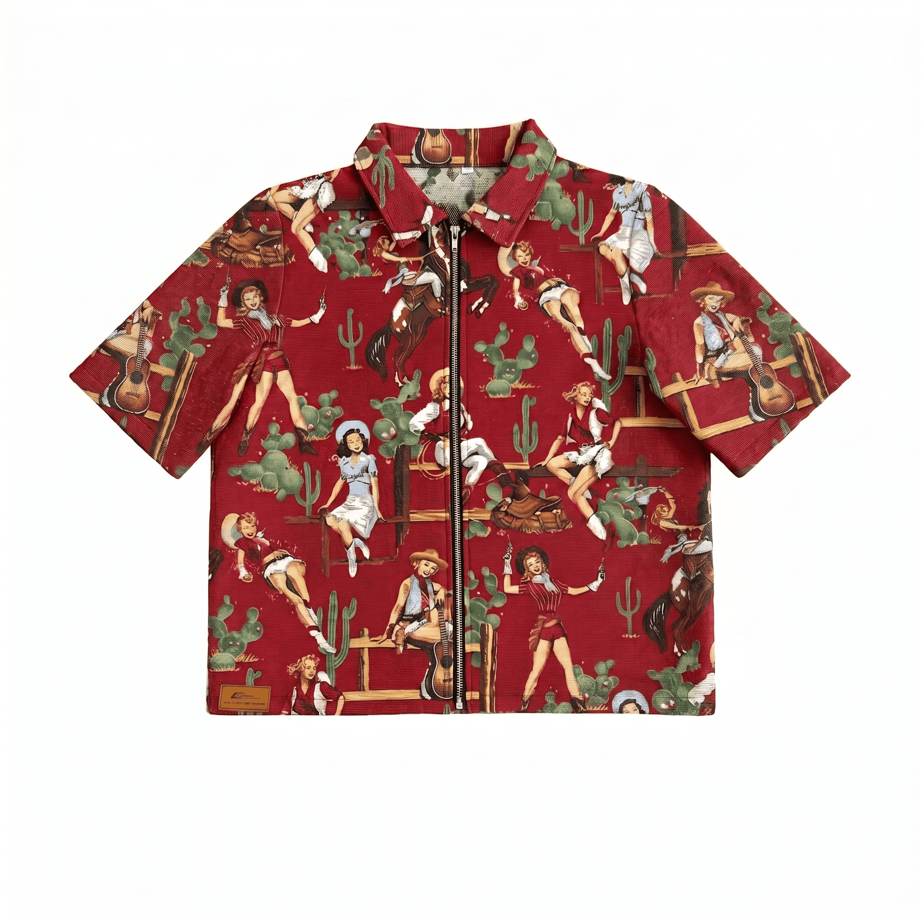 RED COWGIRL TAPESTRY TEE