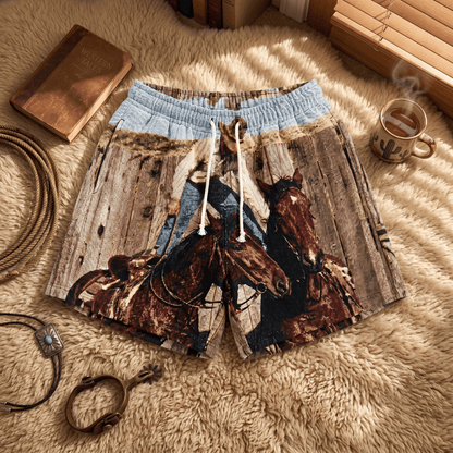 COWBOY TAPESTRY SHORTS