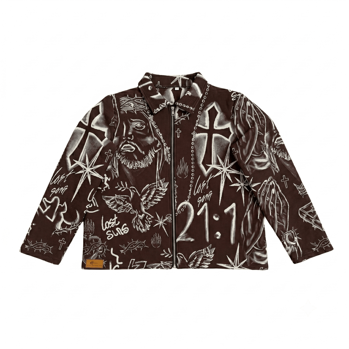 RETRO TIE DYE CROS BROWN JACKET