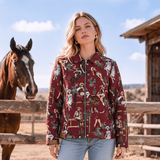 RED COWGIRL TAPESTRY JACKET