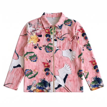 RED-CROWNED CRANE TAPESTRY JACKET