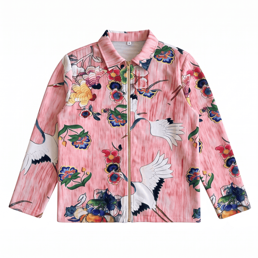 RED-CROWNED CRANE TAPESTRY JACKET