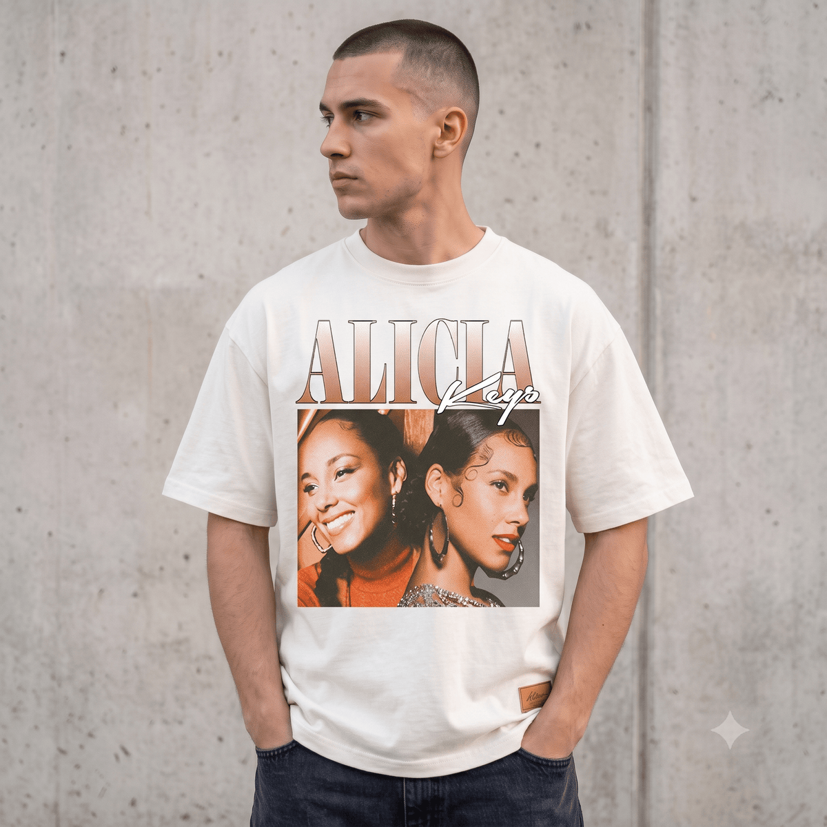 ALICIA KEYS HEAVY WEIGHT COTTON TEE-8850