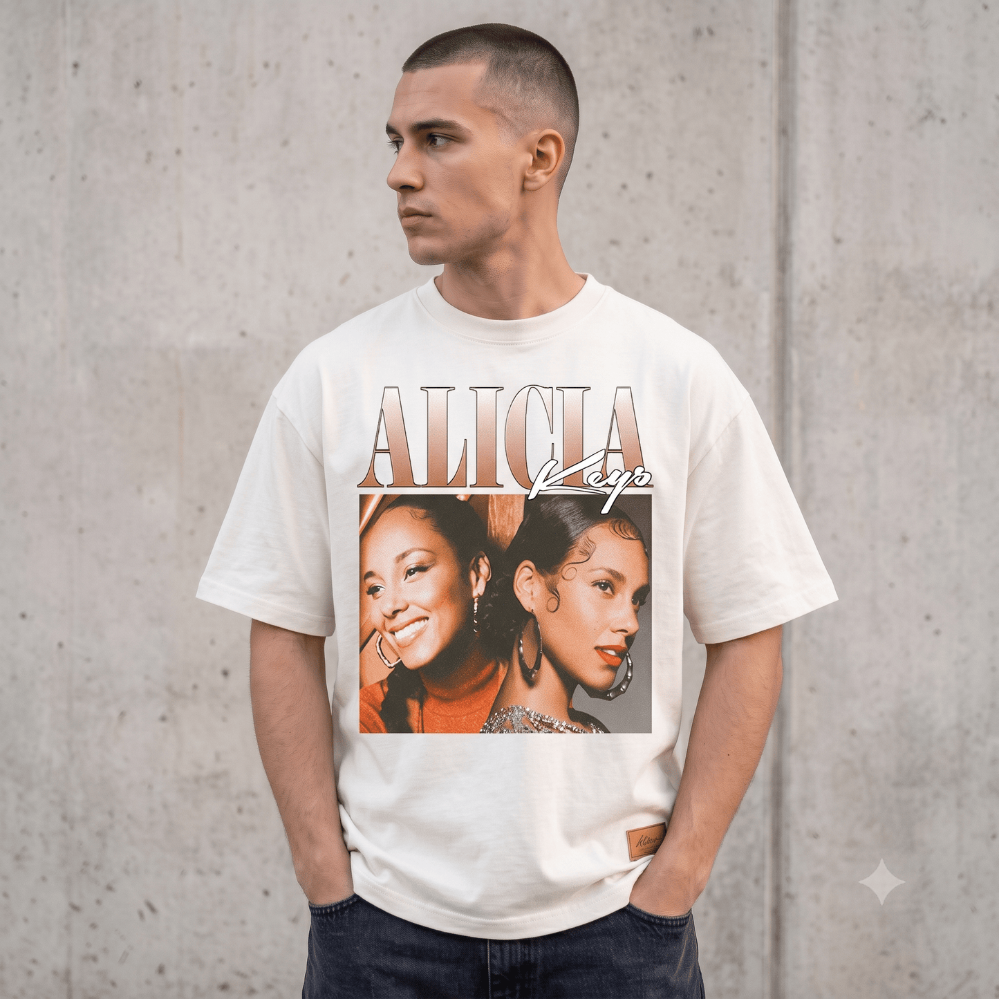 ALICIA KEYS HEAVY WEIGHT COTTON TEE-8850