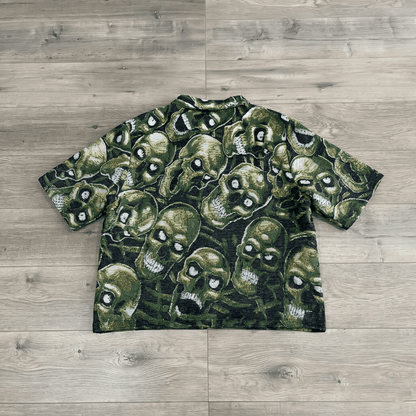 GREEN SKULL TAPESTRY TEE