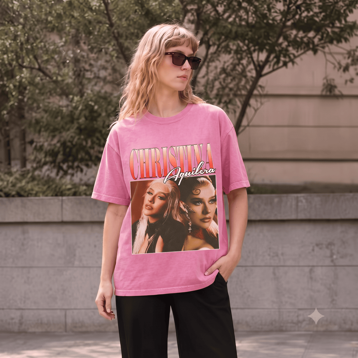 CHRISTINA HEAVY WEIGHT COTTON TEE-8858