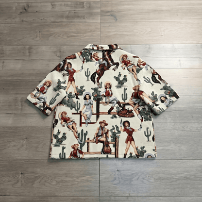 WHITE COWGIRL TAPESTRY TEE