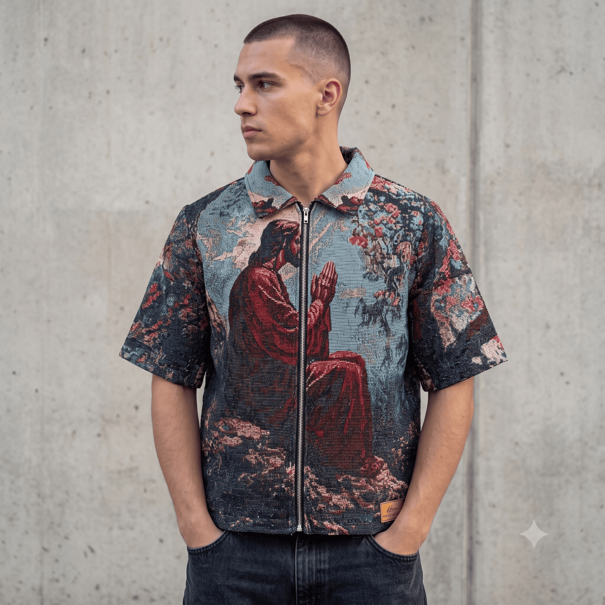 SAVIOR IN THE SAKURA TAPESTRY TEE