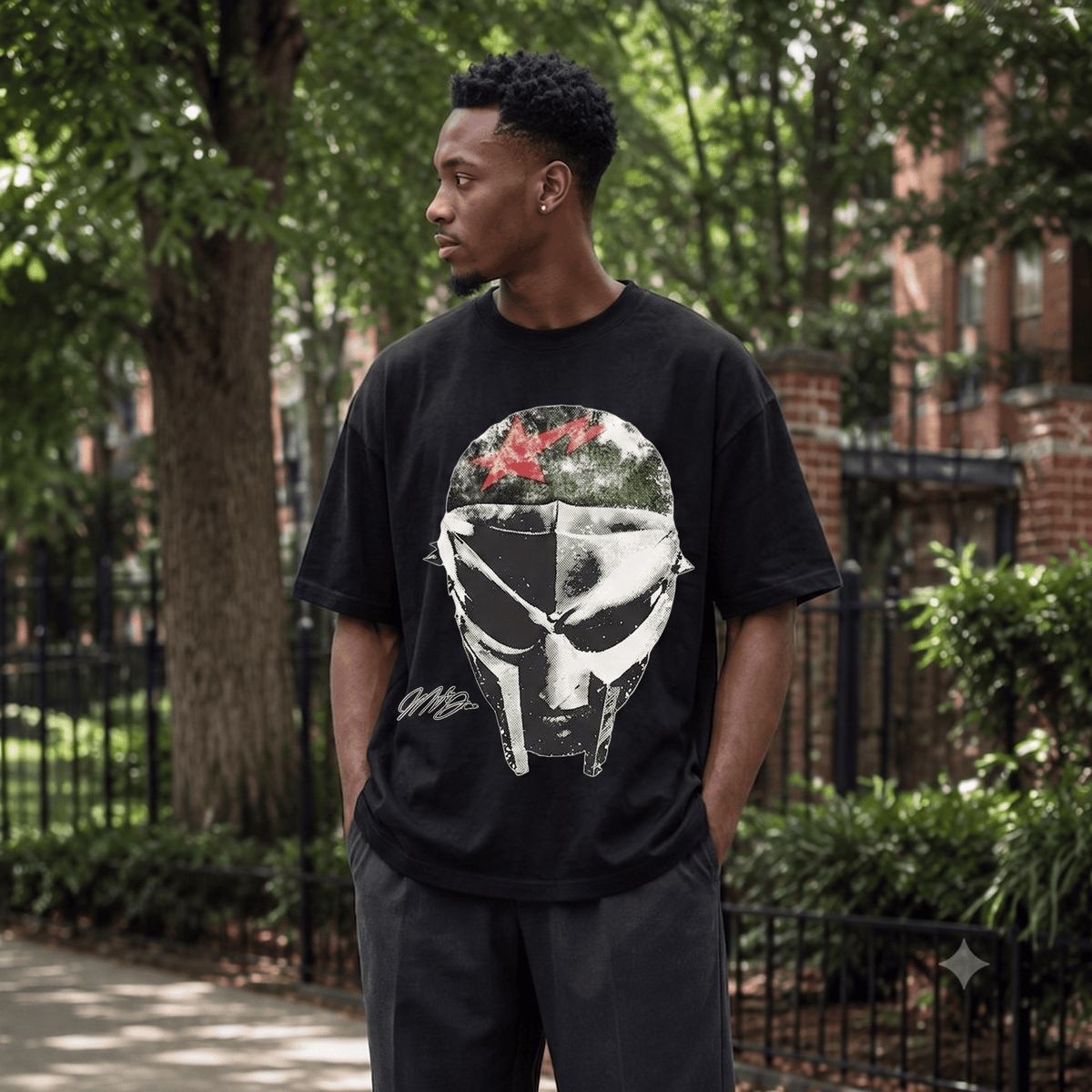 MF DOOM V2 WEIGHT COTTON TEE-5704