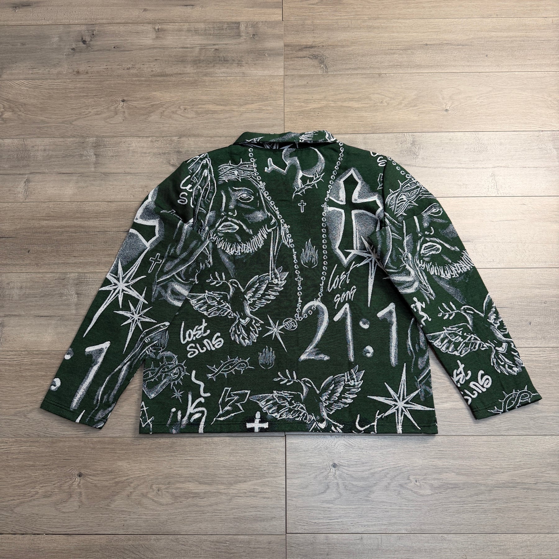RETRO TIE DYE CROS GREEN JACKET