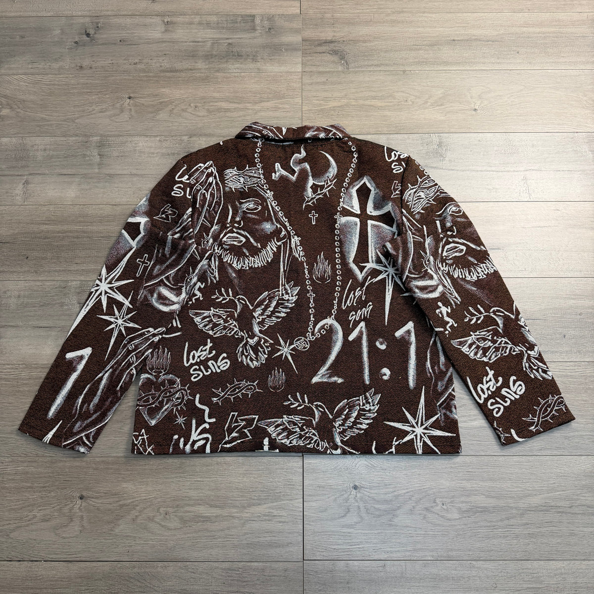 RETRO TIE DYE CROS BROWN JACKET