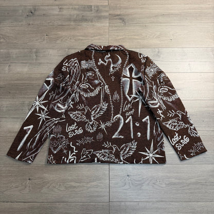 RETRO TIE DYE CROS BROWN JACKET