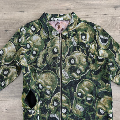 GREEN SKULL TAPESTRY TEE