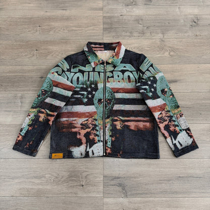 GREEN YOUNGBOY TAPESTRY JACKET
