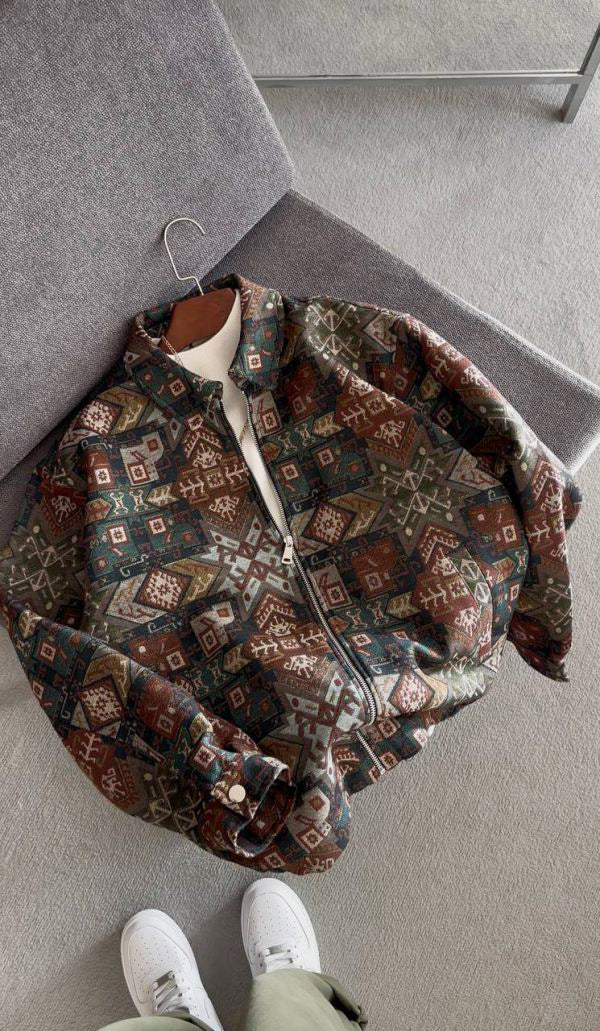 TRIBAL PATTERN  TAPESTRY JACKET