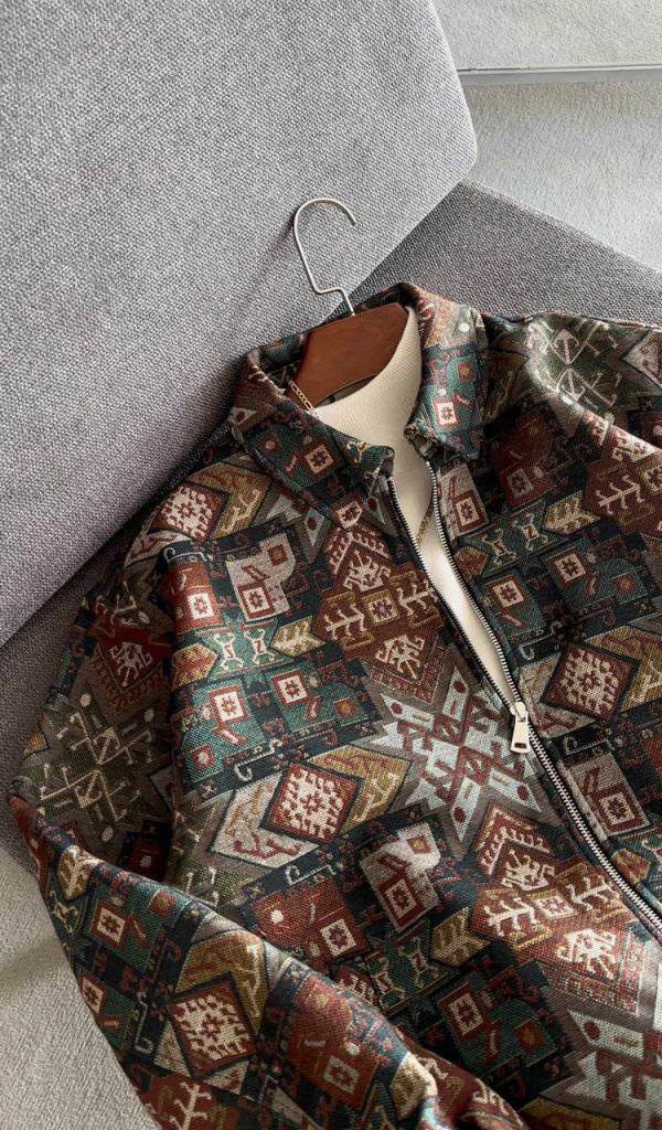 TRIBAL PATTERN  TAPESTRY JACKET