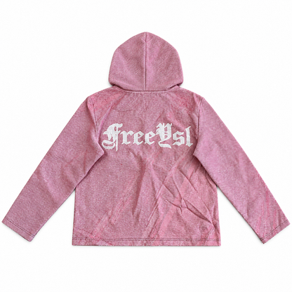 PINK YSL TAPESTRY HOODIE