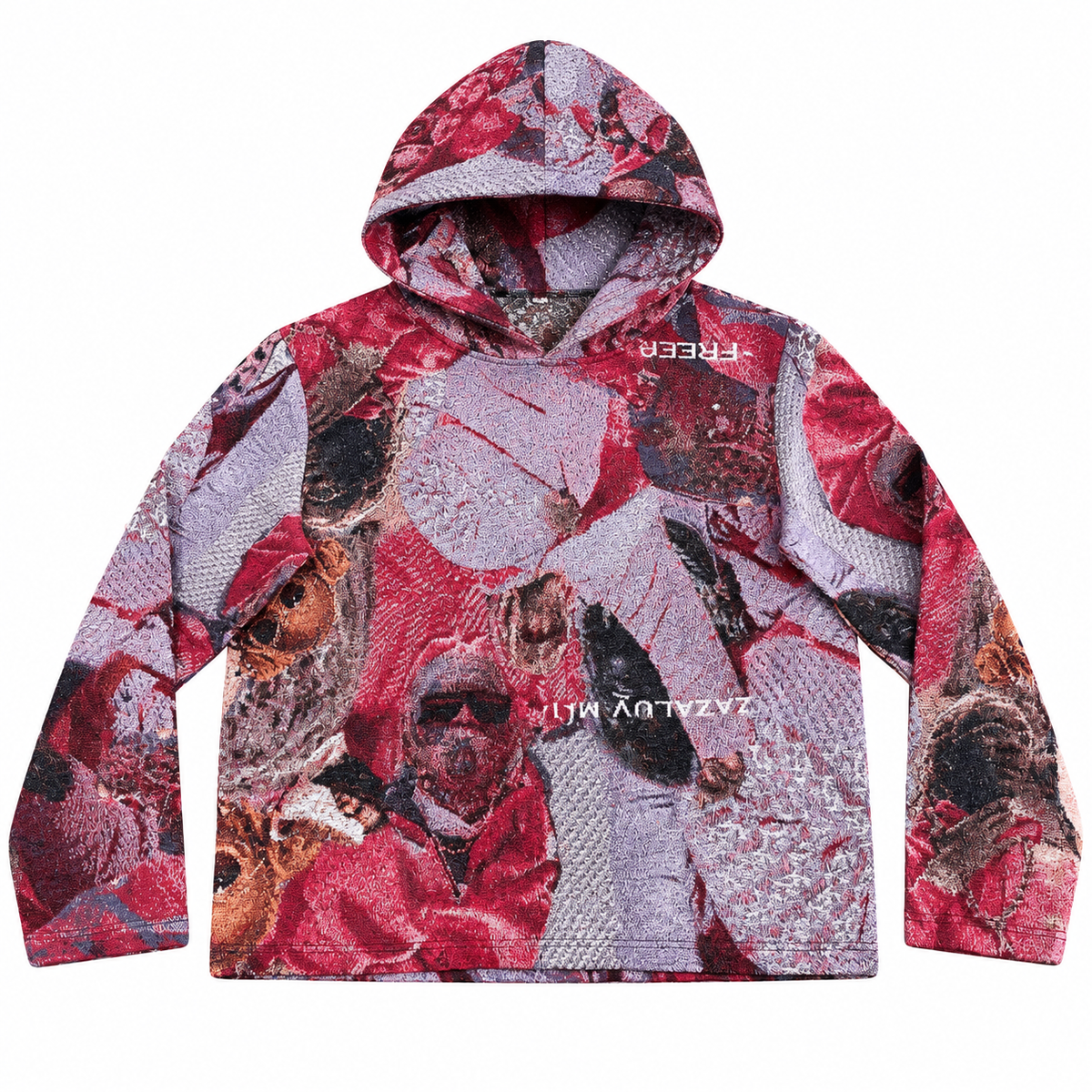 RED FREE YSL TAPESTRY HOODIE