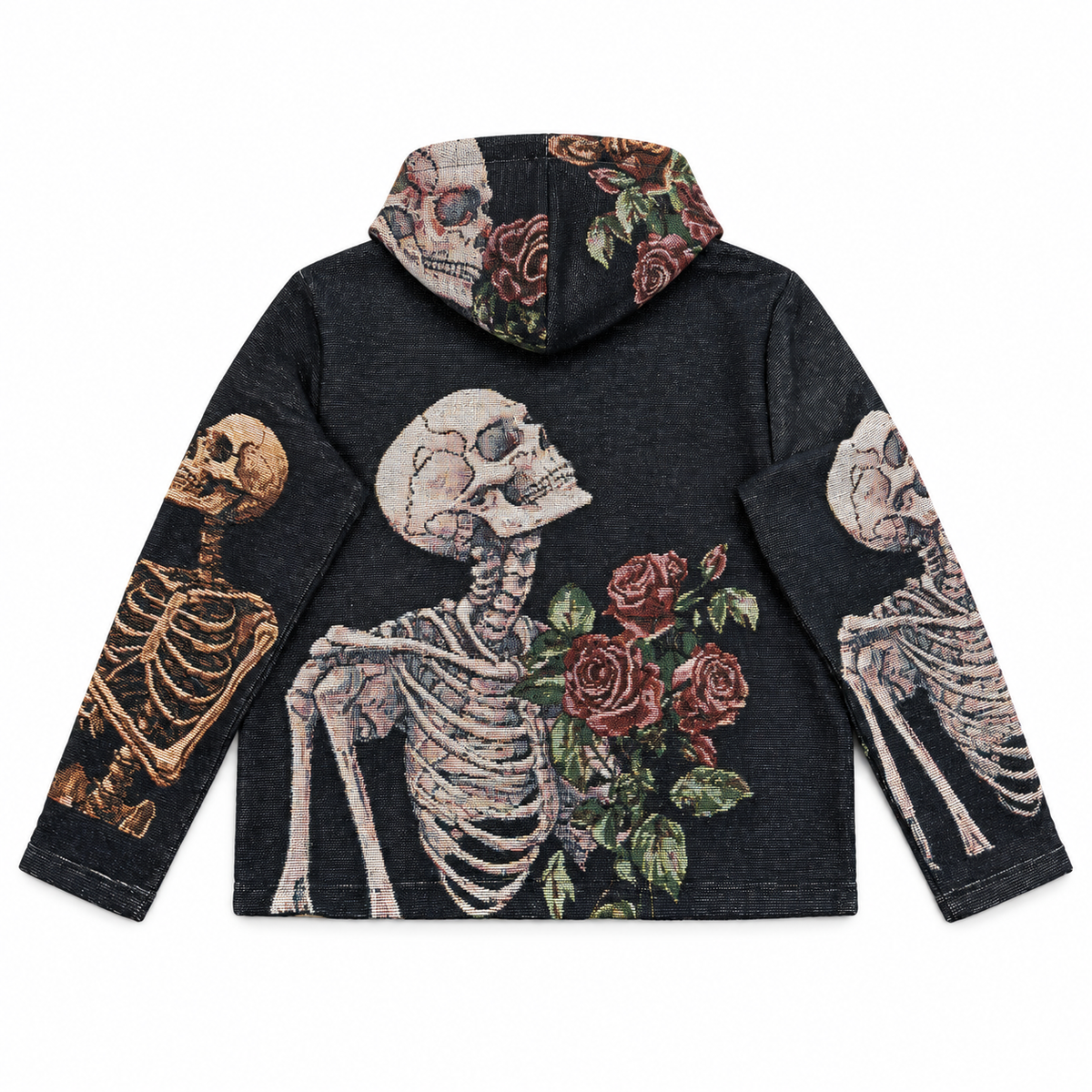 ROSE SKULL TAPESTRY HOODIE