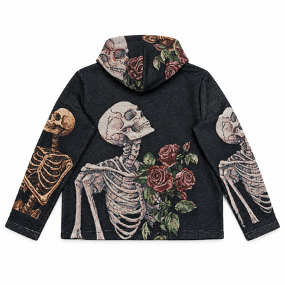 ROSE SKULL TAPESTRY HOODIE
