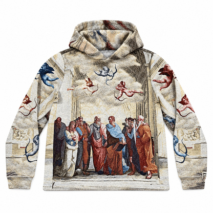 SCHOOL ATHENS TAPESTRY HOODIE