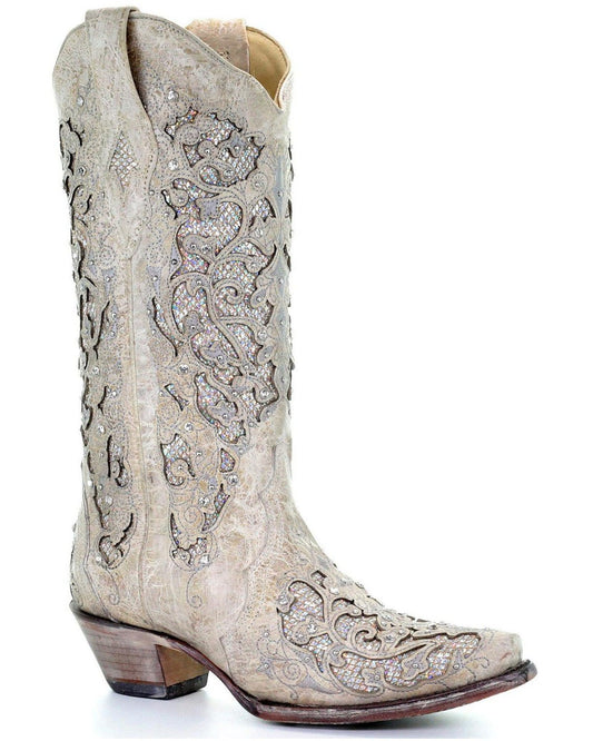 Women's Sequin Inlay Western Boots-60025