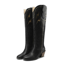 Women’s Lightning Embroidered Knee-High Western Boots-60039