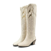 Women’s Lightning Embroidered Knee-High Western Boots-60039