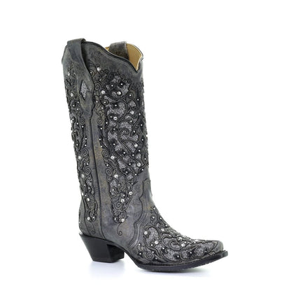 Women's Sequin Inlay Western Boots-60025