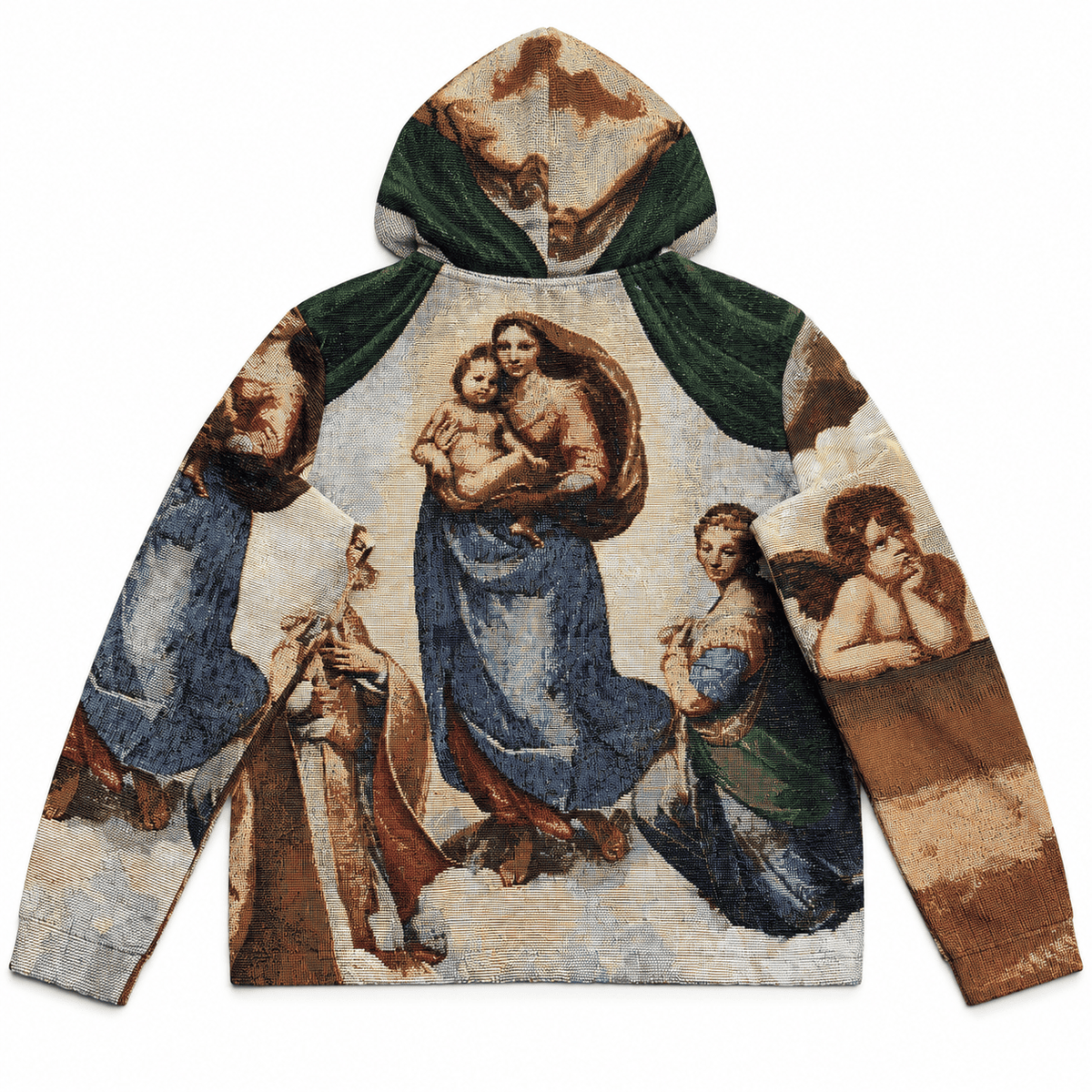 TWO ANGELS TAPESTRY HOODIE