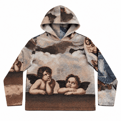 TWO ANGELS TAPESTRY HOODIE