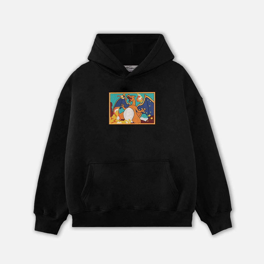 RDMCLOTHINGART tapestry hoodie Charizard Embroidery Hoodie-8497