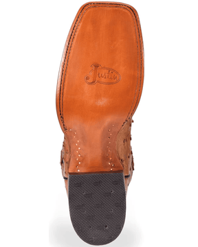 Justin Men's Full Quill Ostrich Western Boots-6004