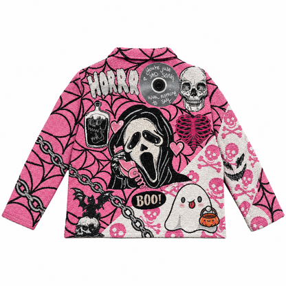 PINK HALLOWEEN TAPESTRY JACKET