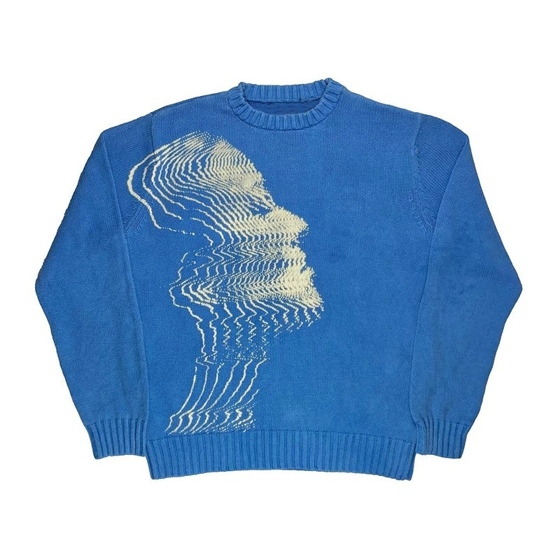 Glitched Identity Graphic Knit Sweater