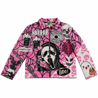 PINK HALLOWEEN TAPESTRY JACKET