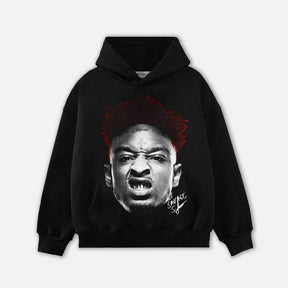 RDMCLOTHINGART tapestry hoodie 21SAVAGE HEAD HOODIE-1073