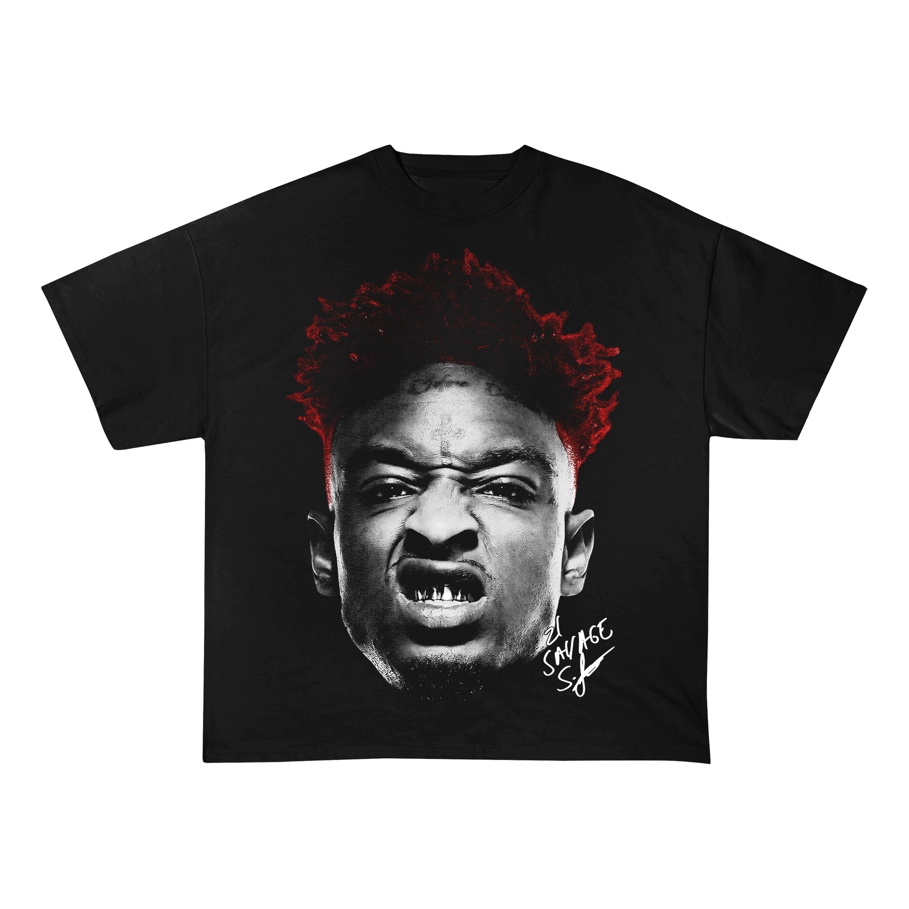 RDMCLOTHINGART tapestry hoodie 21SAVAGE WEIGHT COTTON TEE-8022