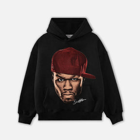 RDMCLOTHINGART tapestry hoodie 50CENT HEAD HOODIE-1079