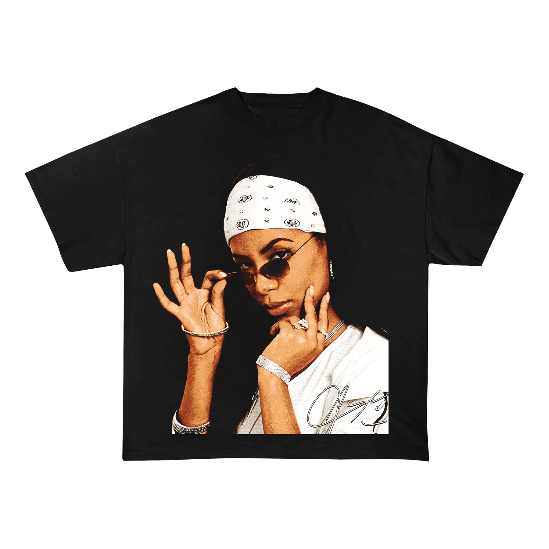 RDMCLOTHINGART tapestry hoodie AALIYAH WEIGHT COTTON TEE-8020