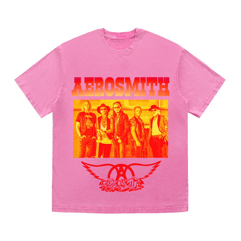 RDMCLOTHINGART tapestry hoodie AEROSMITH HEAVY WEIGHT COTTON TEE-9115
