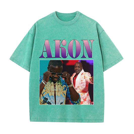 RDMCLOTHINGART tapestry hoodie AKON HEAVY WEIGHT COTTON TEE-8849