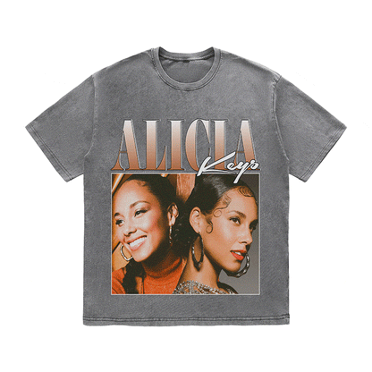 RDMCLOTHINGART tapestry hoodie ALICIA KEYS HEAVY WEIGHT COTTON TEE-8850