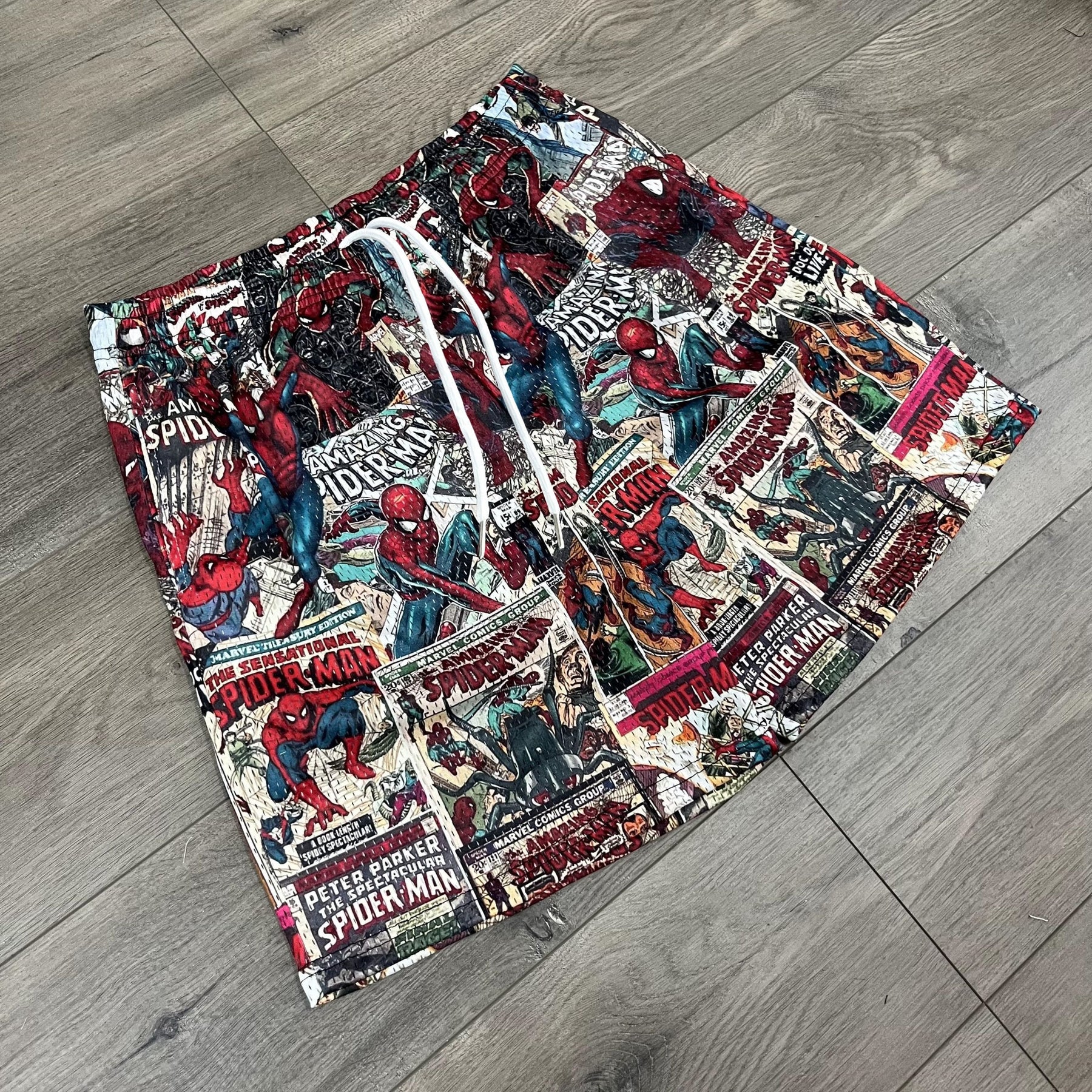 RDMCLOTHINGART tapestry hoodie AMAZING SPIDERMAN MESH SHORTS-8673