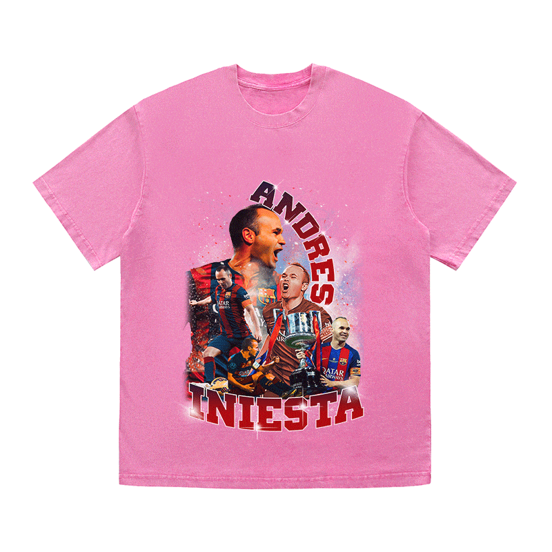 RDMCLOTHINGART tapestry hoodie ANDRES INIESTA HEAVY WEIGHT COTTON TEE-9146