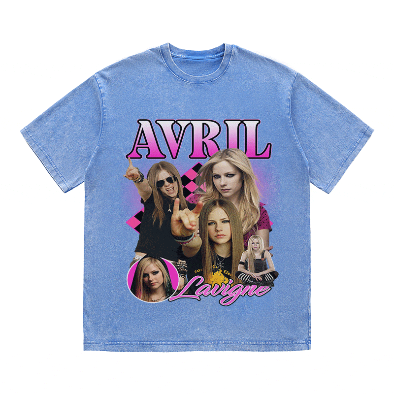 RDMCLOTHINGART tapestry hoodie AVRIL LAVIGNE HEAVY WEIGHT COTTON TEE-9117