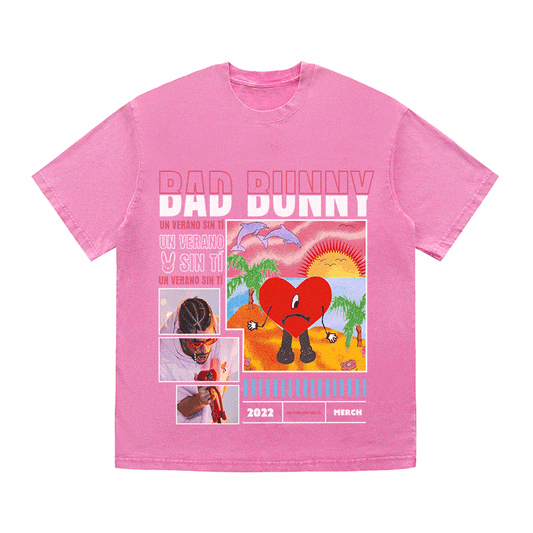 BAD BUNNY HEAVY WEIGHT COTTON TEE-8989
