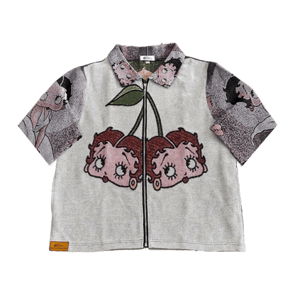 RDMCLOTHINGART tapestry hoodie BETTY BOOP CHERRIES TAPESTRY TEE-98363