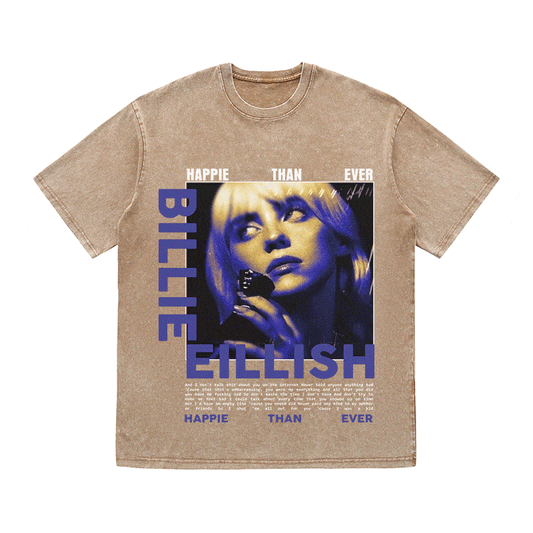 BILLIE EILLISH HEAVY WEIGHT COTTON TEE-8991